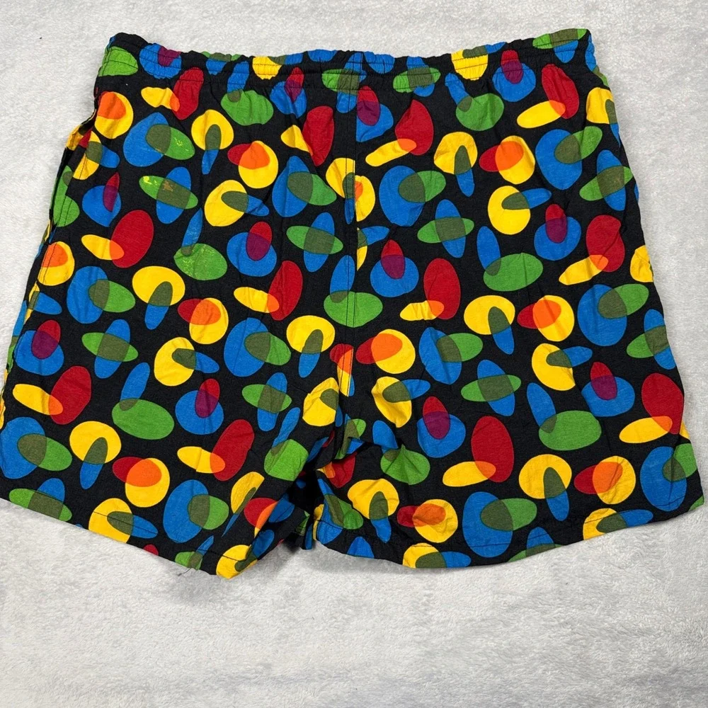 Joe Boxer‎ Swim Trunks Mens Large Multicolor Geometric Print Mesh Lined Shorts
